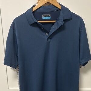 PGA Tour Men's Navy Blue Short Sleeve Polo